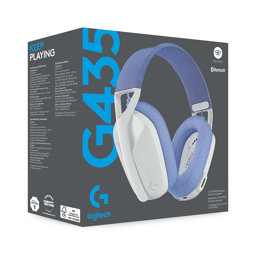 LOGITECH G435 LIGHTSPEED GAMING HEADSET (PURPLE)