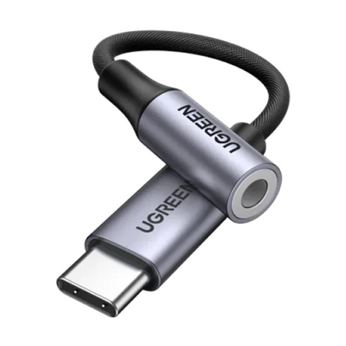 UGREEN AV142 USB-C to 3.5mm Female Audio Adapter 10cm Gray