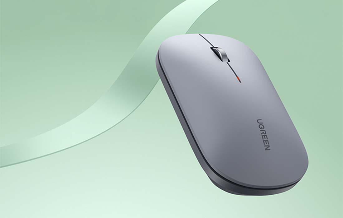 UGREEN MU001 Portable Wireless Mouse - (Gray)
