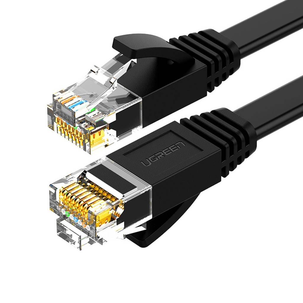 UGREEN NW102 Cat 6 U/UTP Lan Flat Cable 15m Black image 3