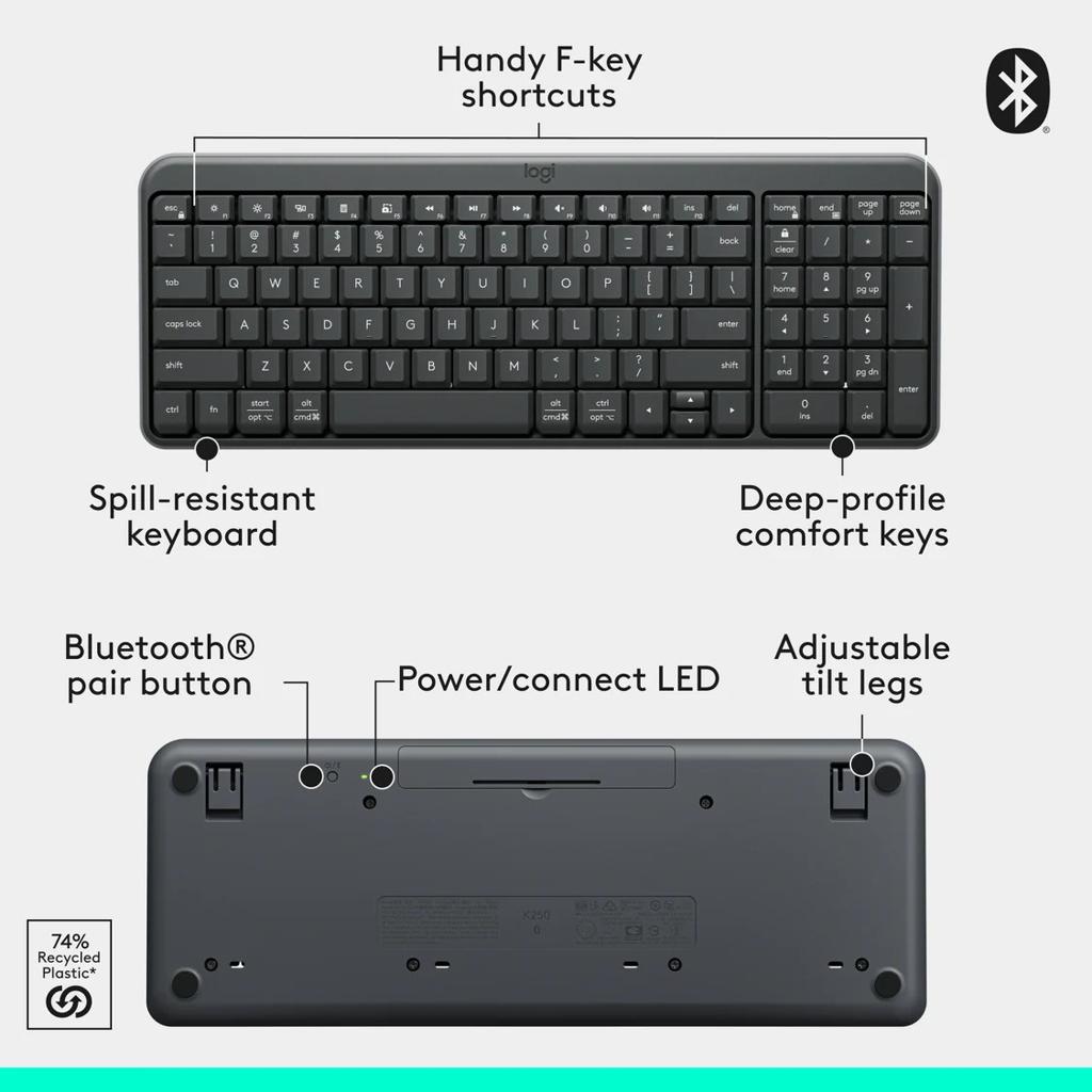 LOGITECCH K250 WIRELESS KEYBOARD