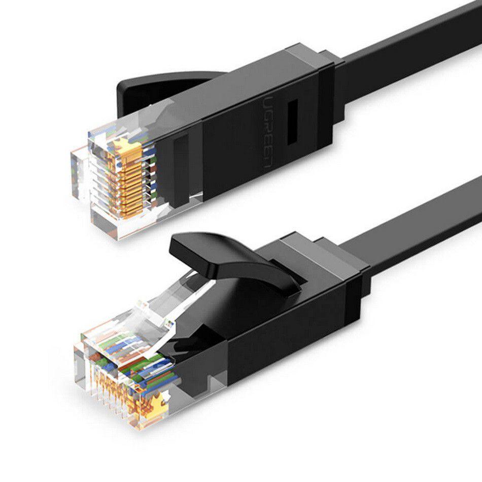 UGREEN NW102 Cat 6 U/UTP Lan Flat Cable 20m Black image 2