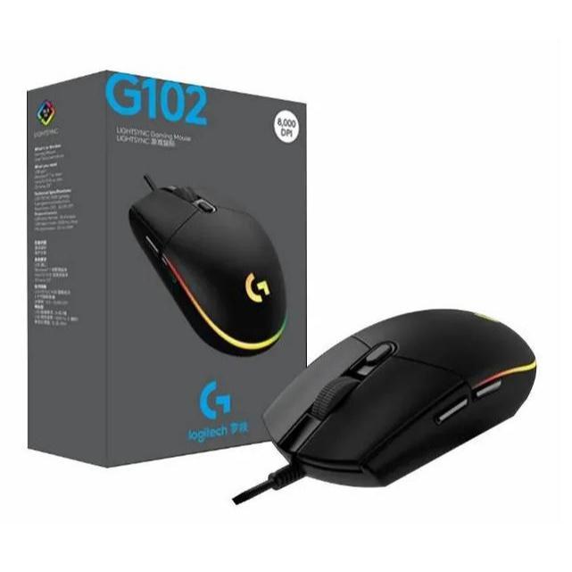 LOGITECH G102 LIGHTSYNC GAMING MOUSE BLACK