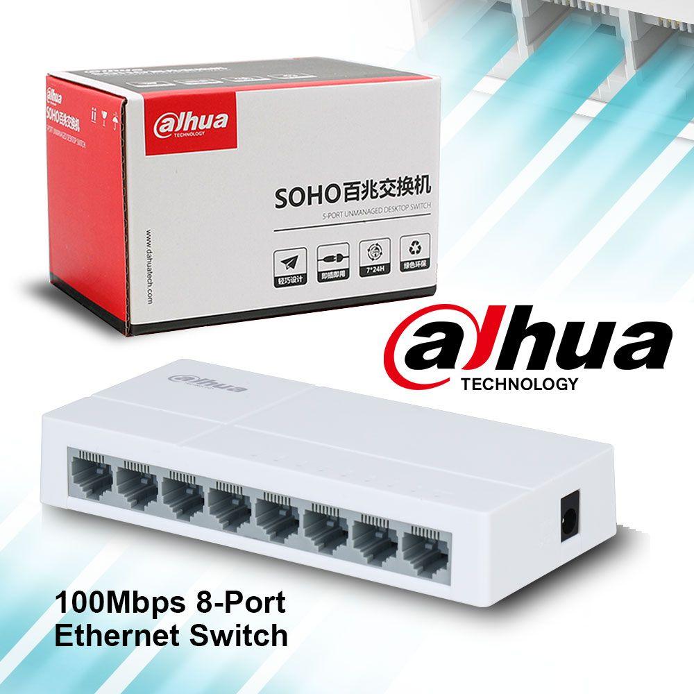 DAHUA SF1008L 8-Port Unmanaged Ethernet Switch WITH 10/100 Mbps adaptive ports