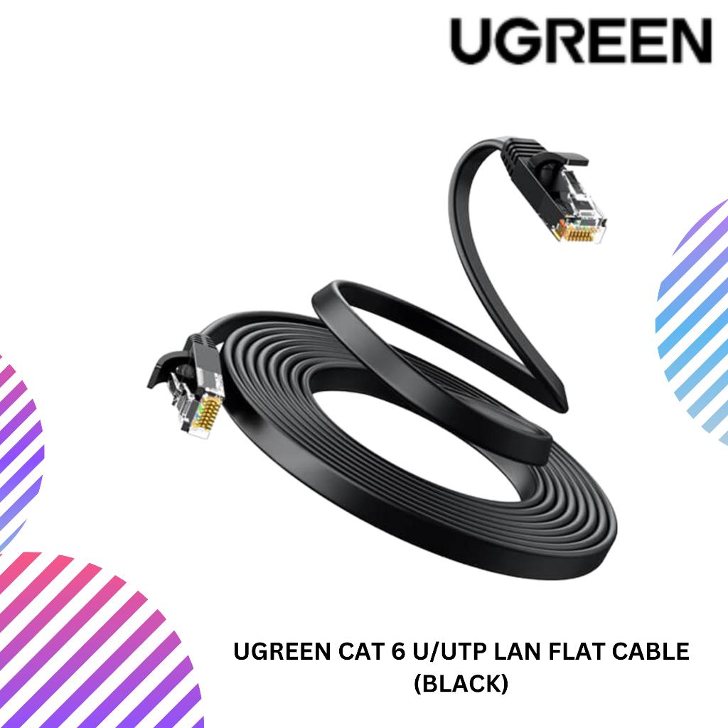 UGREEN NW102 Cat 6 U/UTP Lan Flat Cable 20m Black image 3