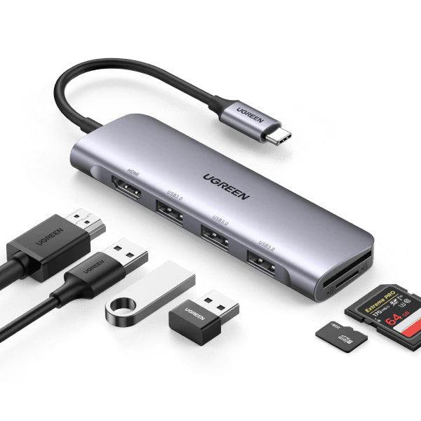 UGREEN CM511 6-in-1 USB-C Hub with HDMI, SD, TF and 100W PD image 2