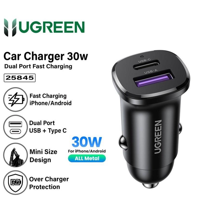 UGREEN EC305 30W CAR Charger WITH 1 USB-C /1* USB A ports image 3