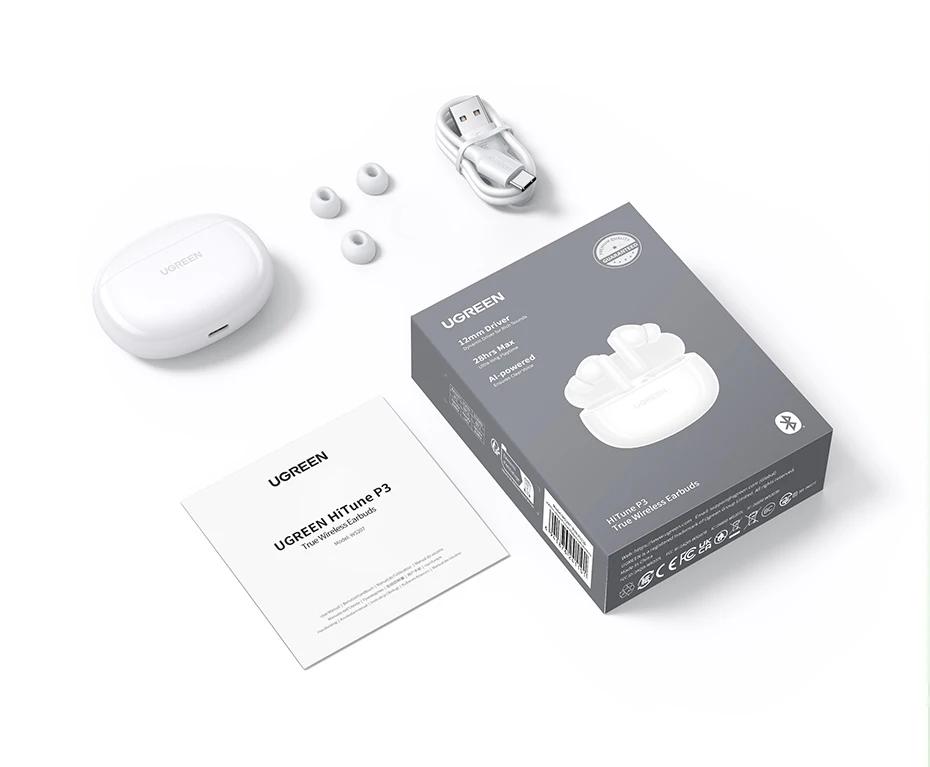 UGREEN WS207 HiTune P3 True Wireless Earbuds - White