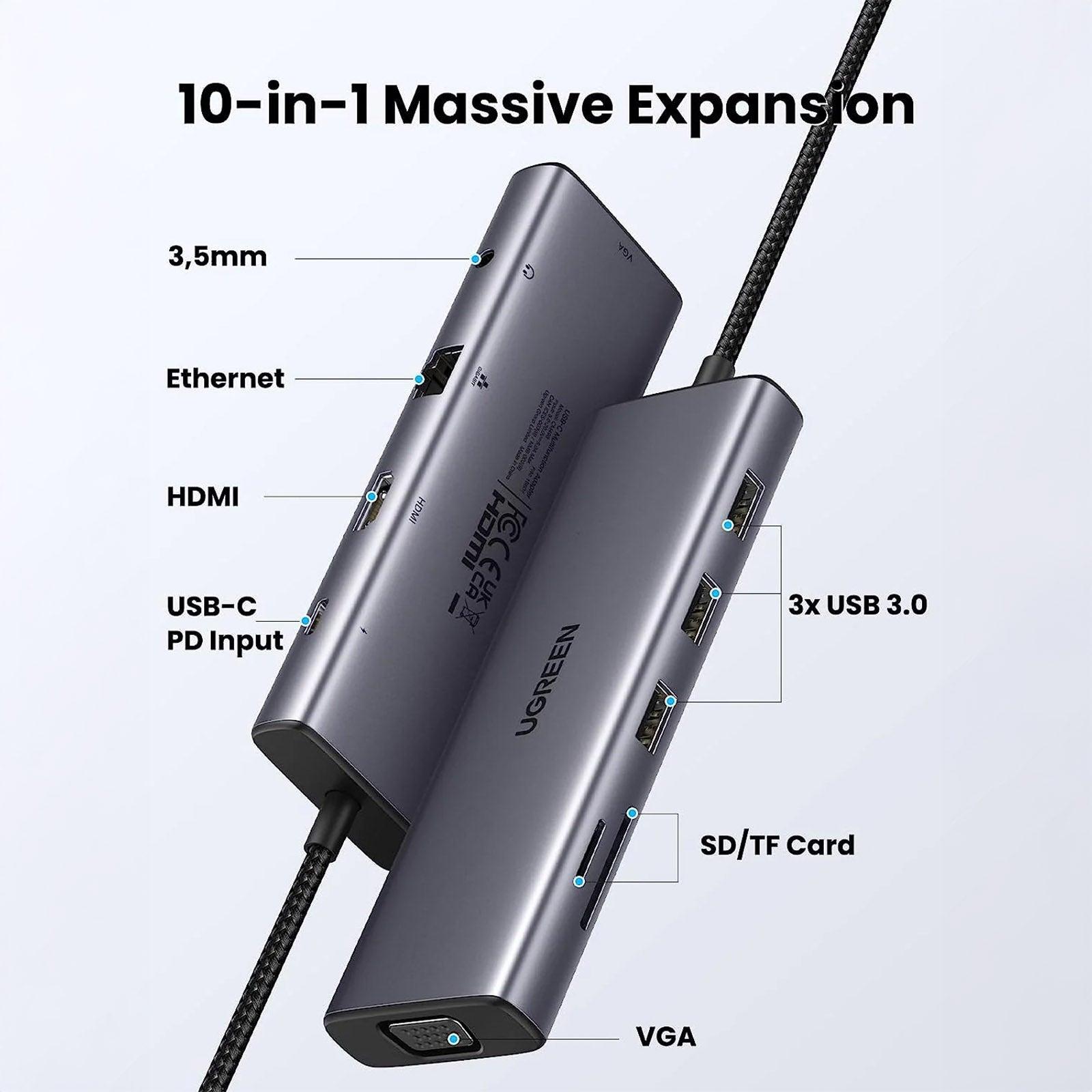 UGREEN CM498 10-in-1 USB-C Docking Station with Audio image 3