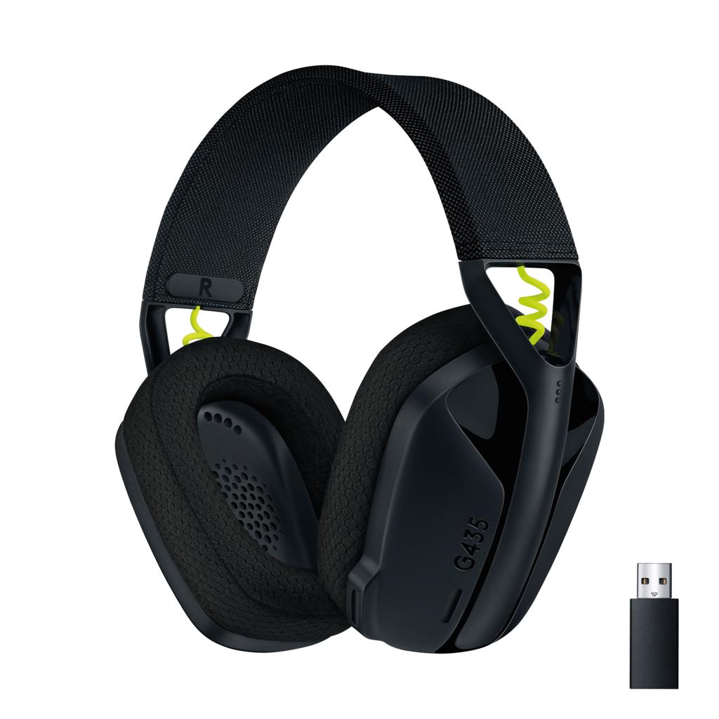 LOGITECH G435 LIGHTSPEED GAMING HEADSET (BLACK)