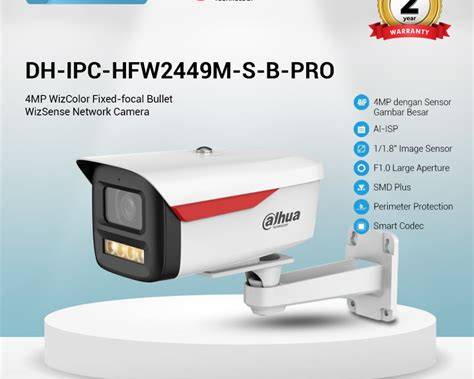 DAHUA IPC-HFW2449M-S-B-PRO 4MP (3.6 mm) WizColor Network Camera image 2