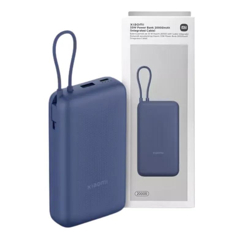 XIAOMI 33W POWER BANK 20000MAH (INTEGRATED CABLE) BLUE GL image 3