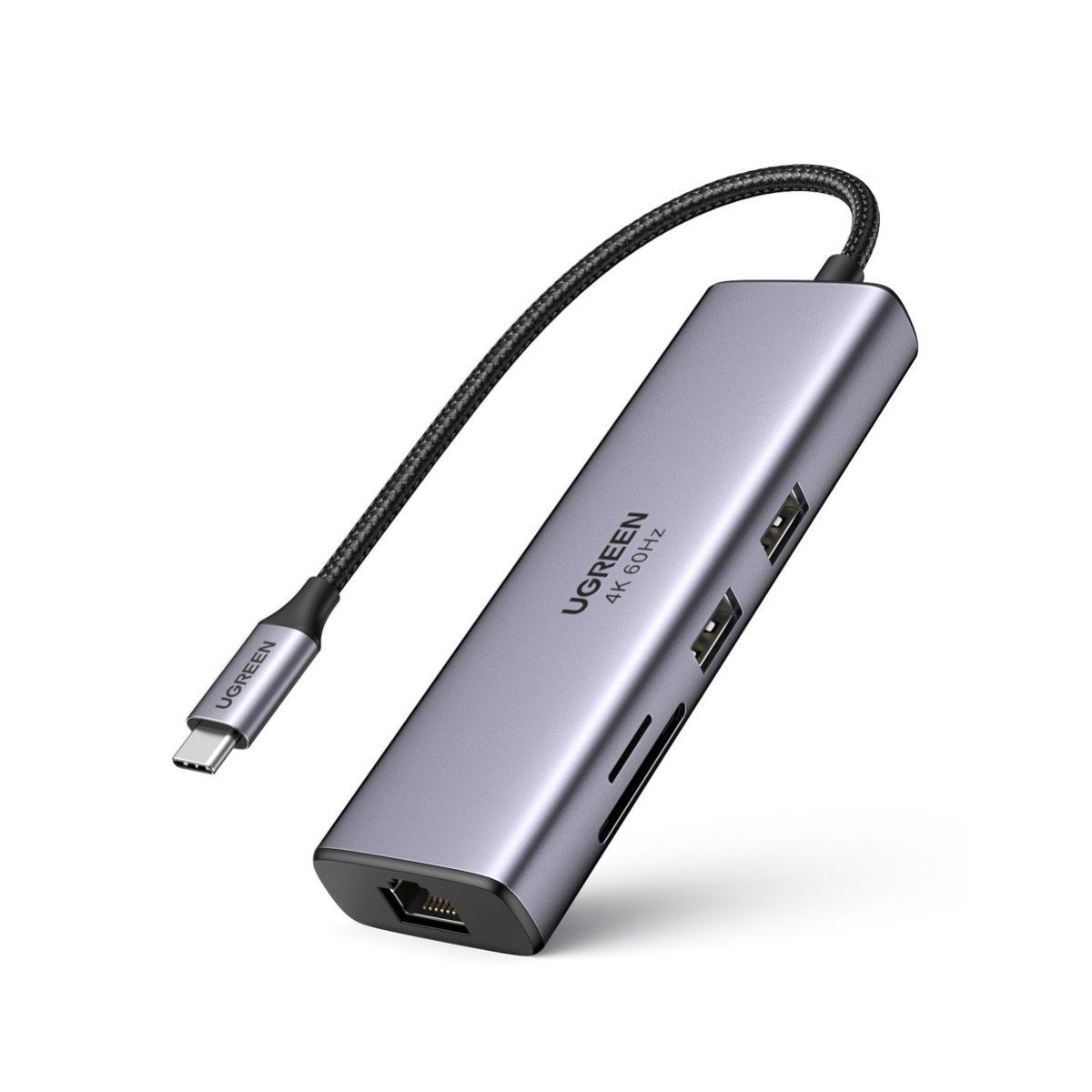 UGREEN CM512 6-in-1 USB-C Dock with HDMI, Gigabit Ethernet and 100W PD image 2