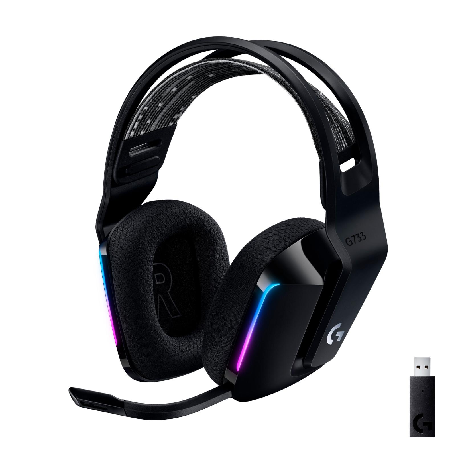 LOGITECH G733 LIGHTSPEED WIRELESS RGB GAMING HEADSET BLACK image 2