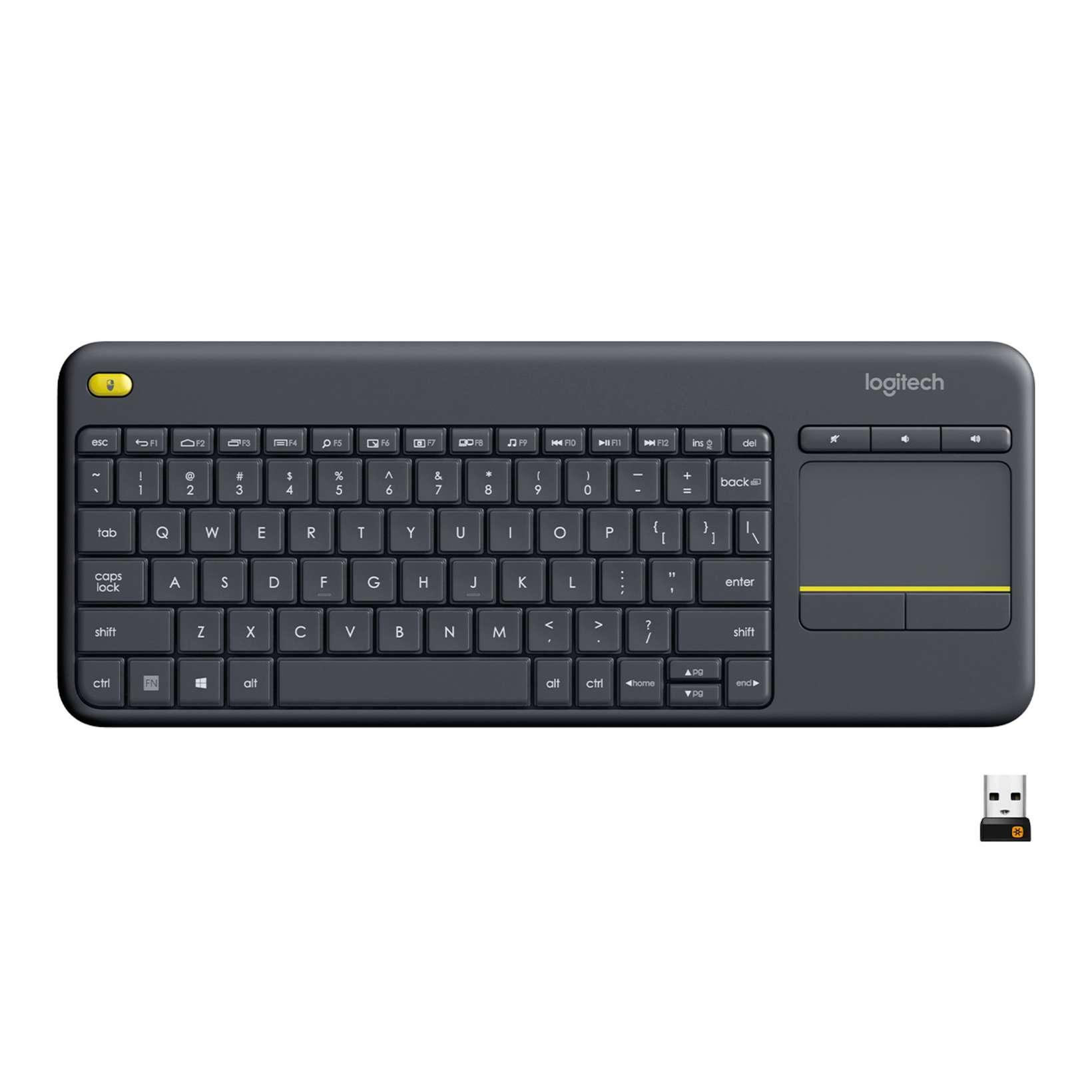 Logitech K400 Plus Wireless Keyboard with Touchpad - Black image 3