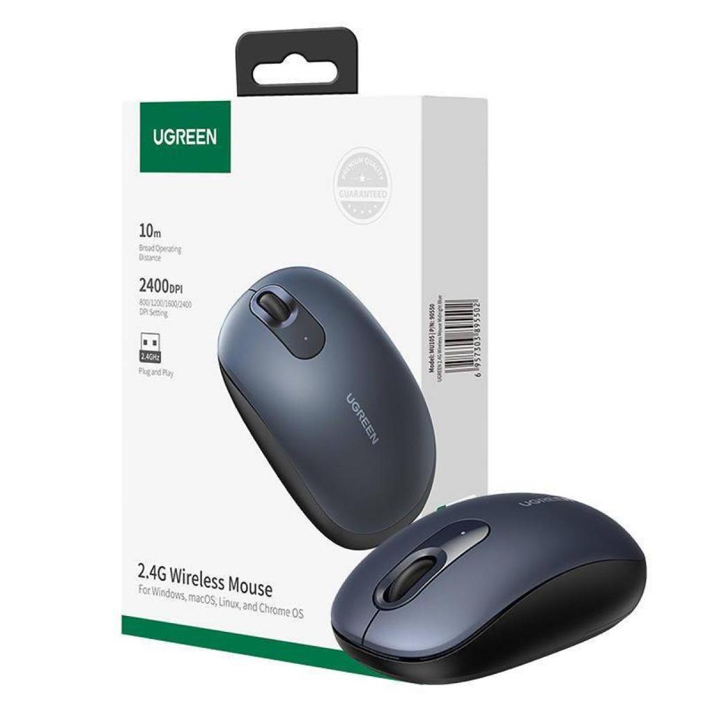 UGREEN MU105 2.4G Wireless Mouse (With Long Life Battery) -Midnight Blue image 3