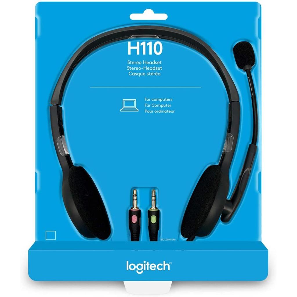 Logitech H110 Stereo Headset - Black