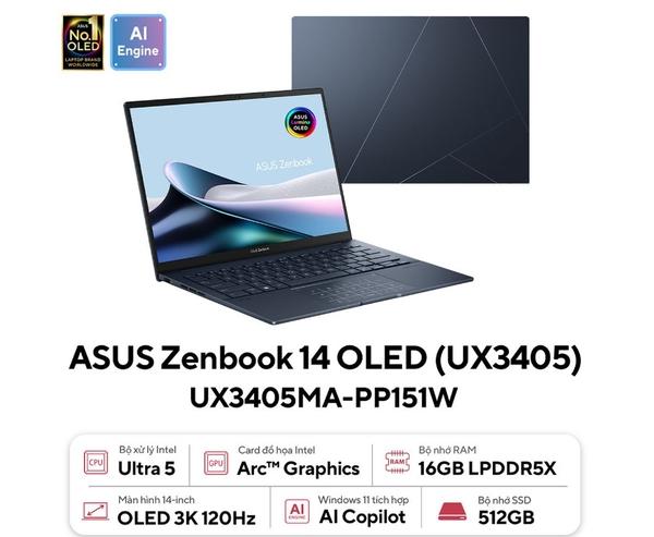 ASUS Zenbook 14X OLED (UX3405VA), 14.0-inch 3K (2880 x 1800) OLED Display