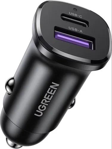 UGREEN E602 60W CAR charger WITH 1 USB-C /1* USB A ports image 2