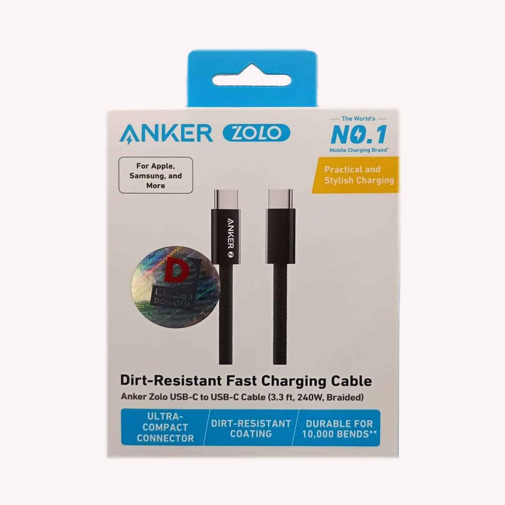 ANKER ZOLO USB-C TO USB-C CABLE (1M, 240W) BLACK (3.3FT) image 3