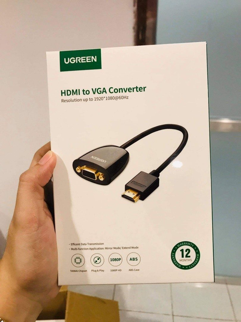 UGREEN MM105 HDMI to VGA Converter without Audio -Black