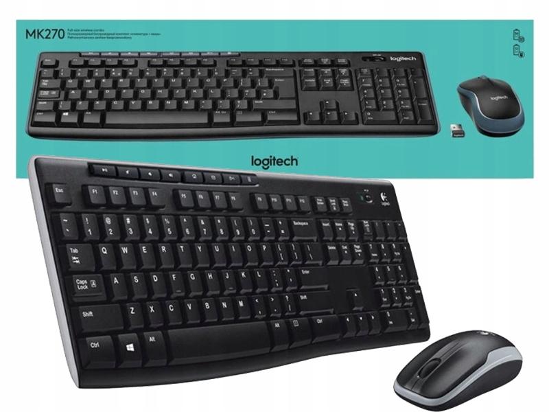 Logitech MK270 Wireless Keyboard & Mouse Combo- Black image 3