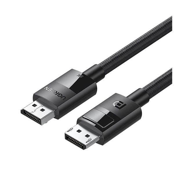 UGREEN DP114 1.4 DP Male to Male Cable 1.5m 8K Round Cable ABS Shell Braid (Black) image 3