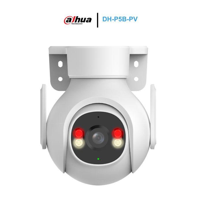 P5B-PV 5MP Outdoor Fixed-focal Wi-Fi Pan & Tilt Network Camera, RJ45 Ethernet & wifi connectivity,;Micro SD card (up to 256 GB);5MP resolution, 0°–...