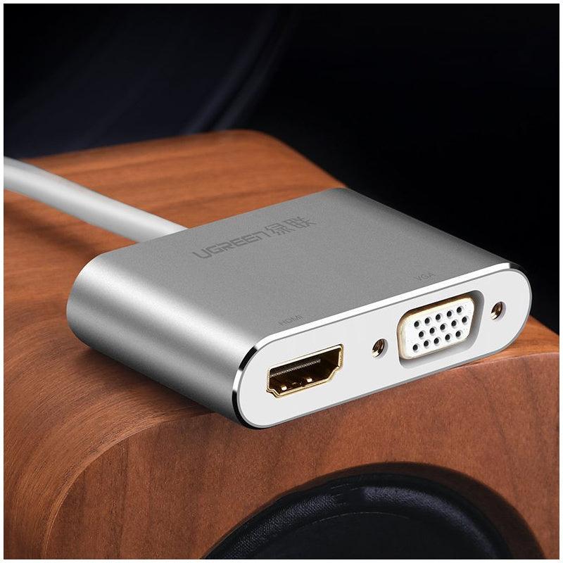 UGREEN MD115 Mini DP to HDMI + VGA Converter -Silver image 3
