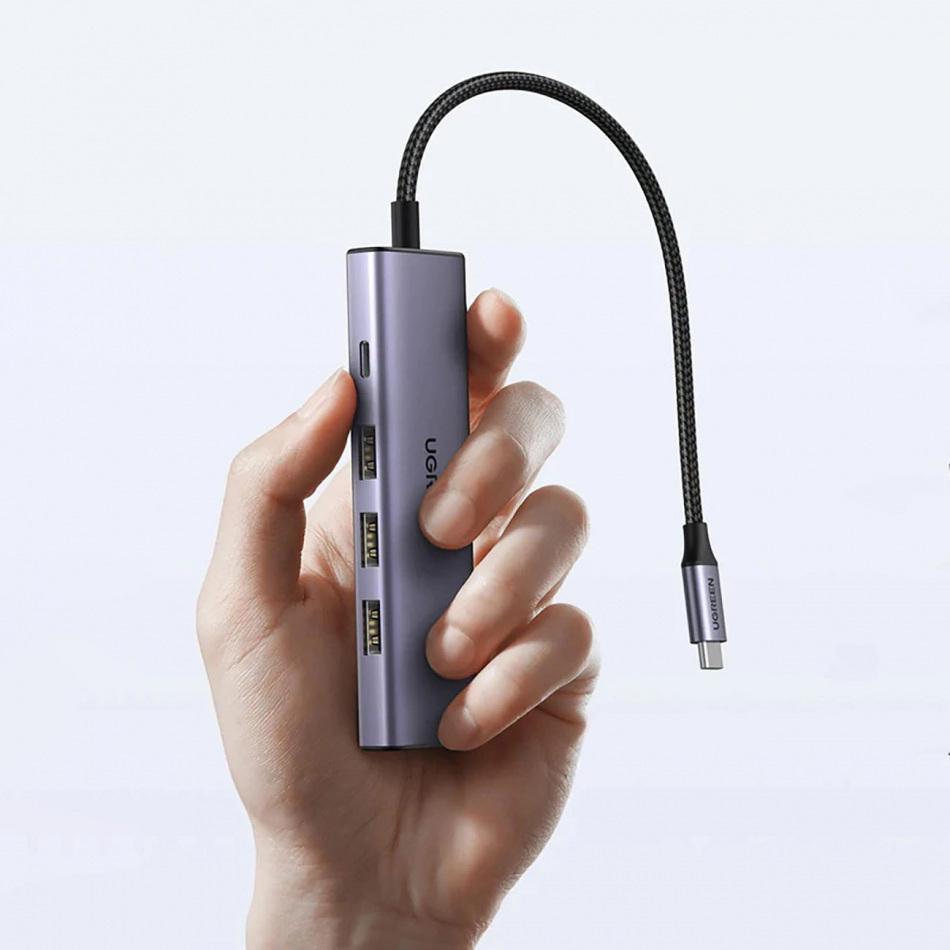 UGREEN CM511 5-in-1 USB-C Hub with USB-A, USB-C Data and HDMI 4K 30Hz image 3