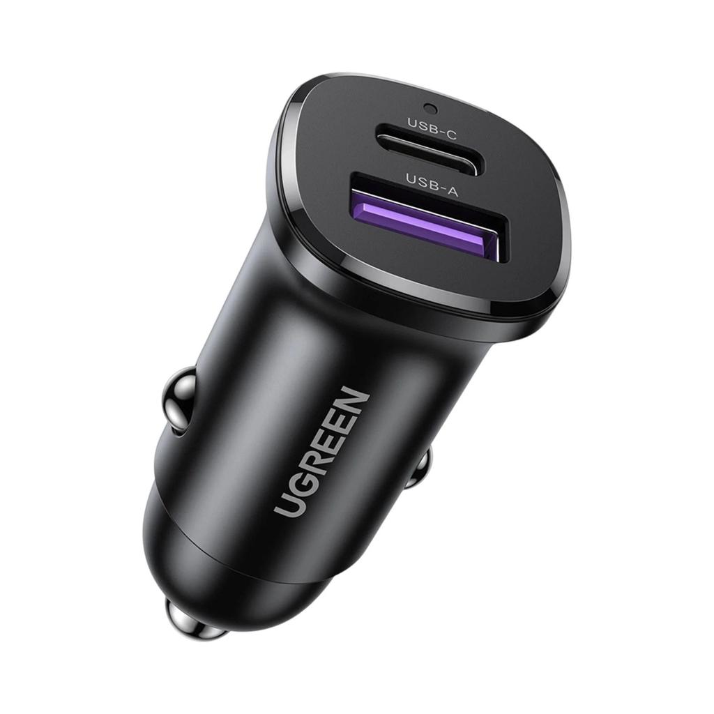 UGREEN E602 60W CAR charger WITH 1 USB-C /1* USB A ports image 3
