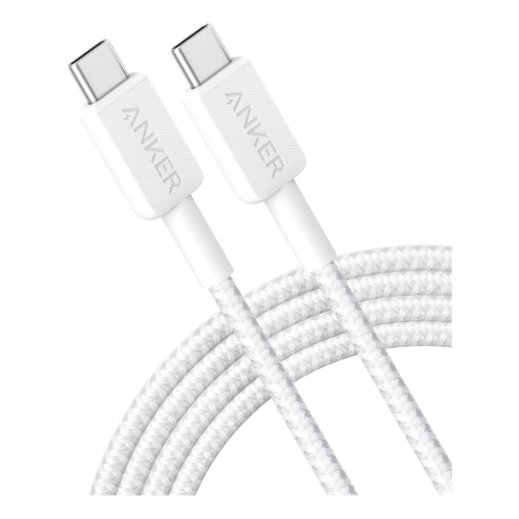 ANKER 322 USB-C TO USB-C CABLE (6FT BRAIDED) WHITE image 2