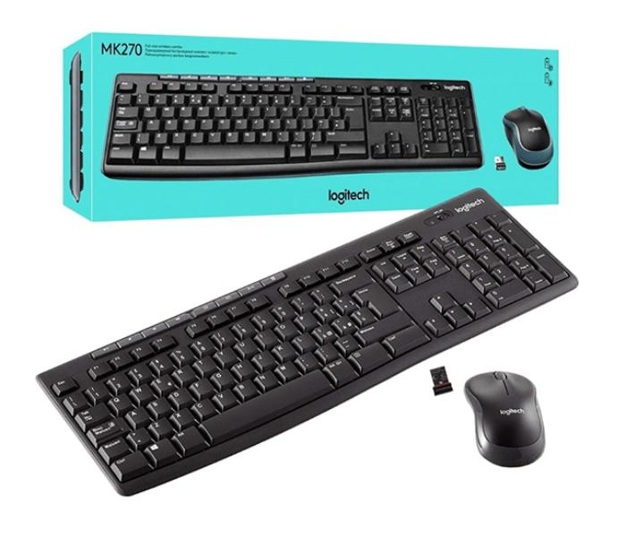 Logitech MK270 Wireless Keyboard & Mouse Combo- Black image 2