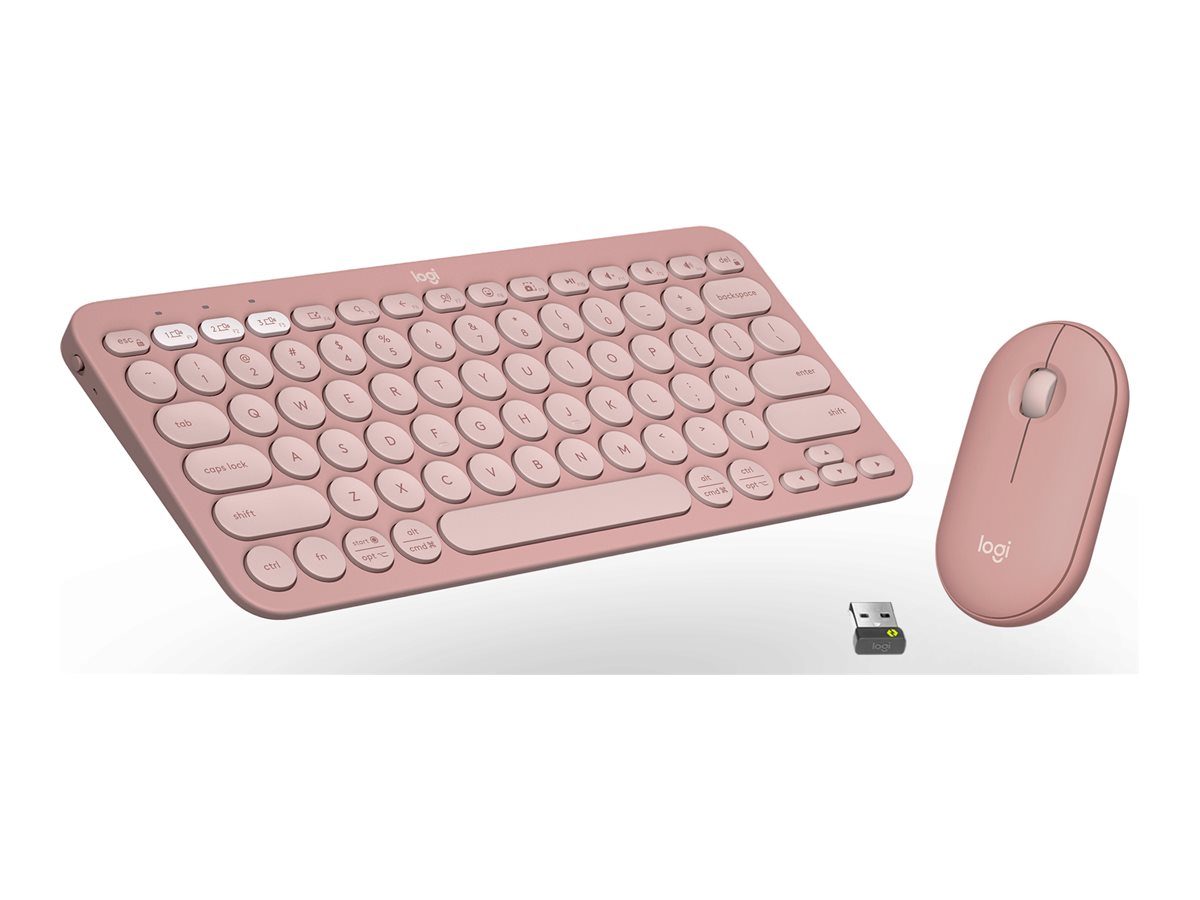 LOGITECH PEBBLE 2 BLUETOOTH KEYBOARD COMBO ROSE