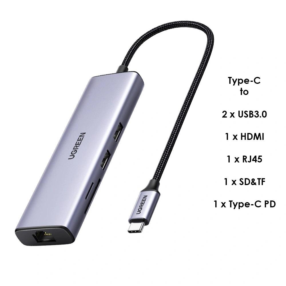 UGREEN CM512 6-in-1 USB-C Dock with HDMI, Gigabit Ethernet and 100W PD image 3