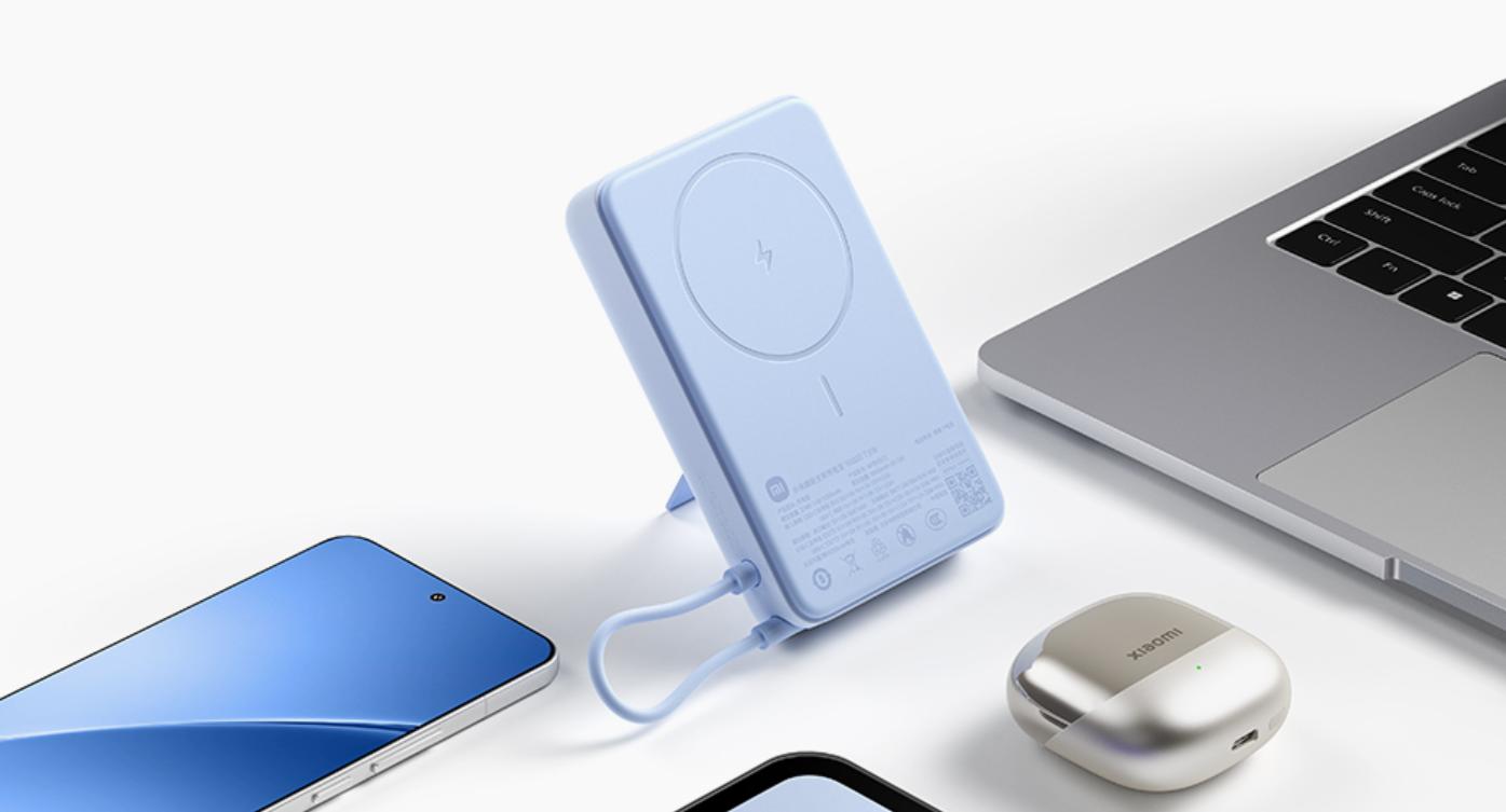 XIAOMI MAGNETIC POWER BANK 10000 WITH BUILT-IN STAND BLUE image 3