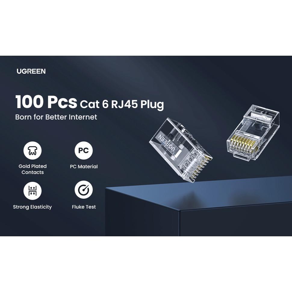 UGREEN NW120 Cat6 RJ45 Unshielded Connector - 100 Pack image 3