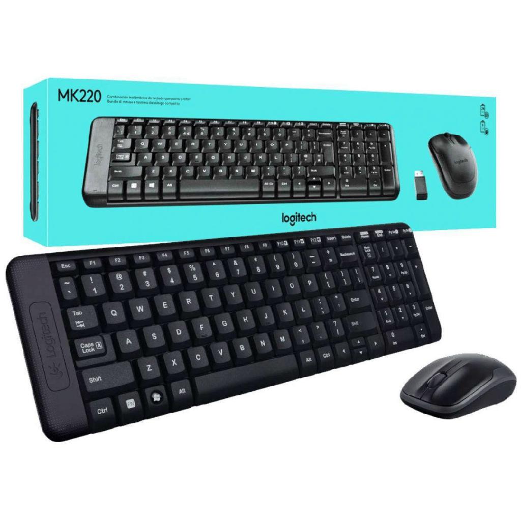 Logitech MK220 Wireless Keyboard & Mouse Combo - Black