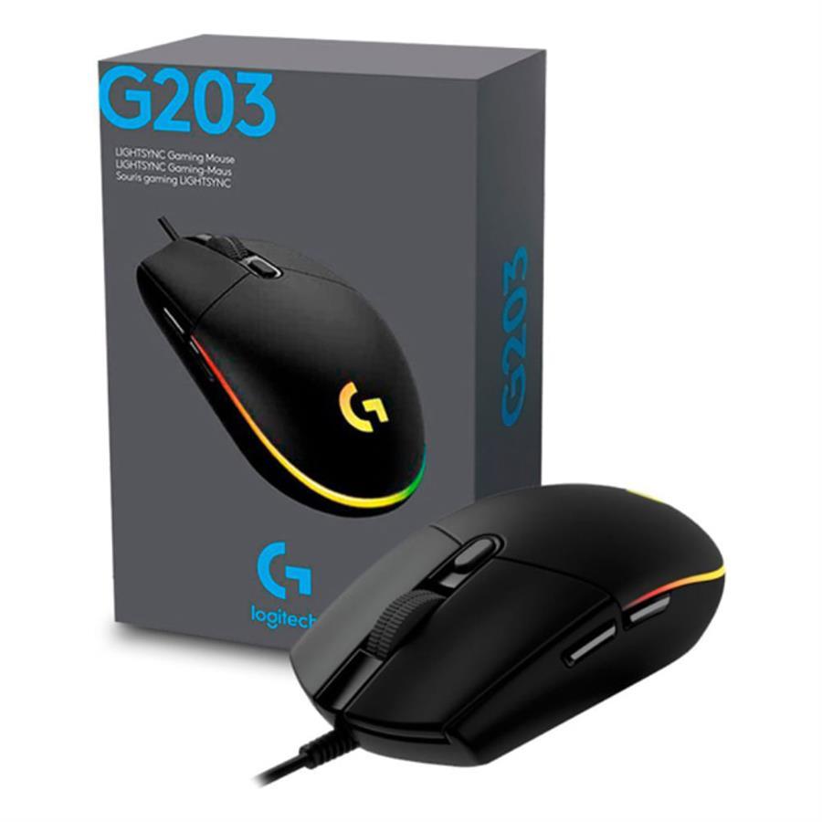 LOGITECH G203 LIGHT SYNC GAMING MOUSE WIRED