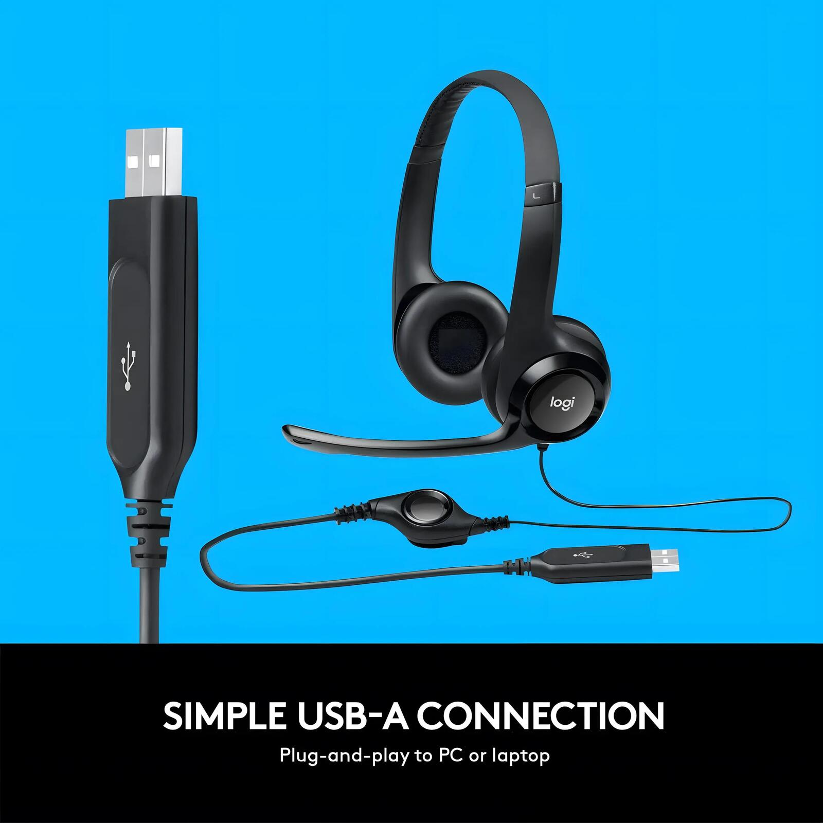 LOGITECH H390 USB A COMPUTER HEADSET
