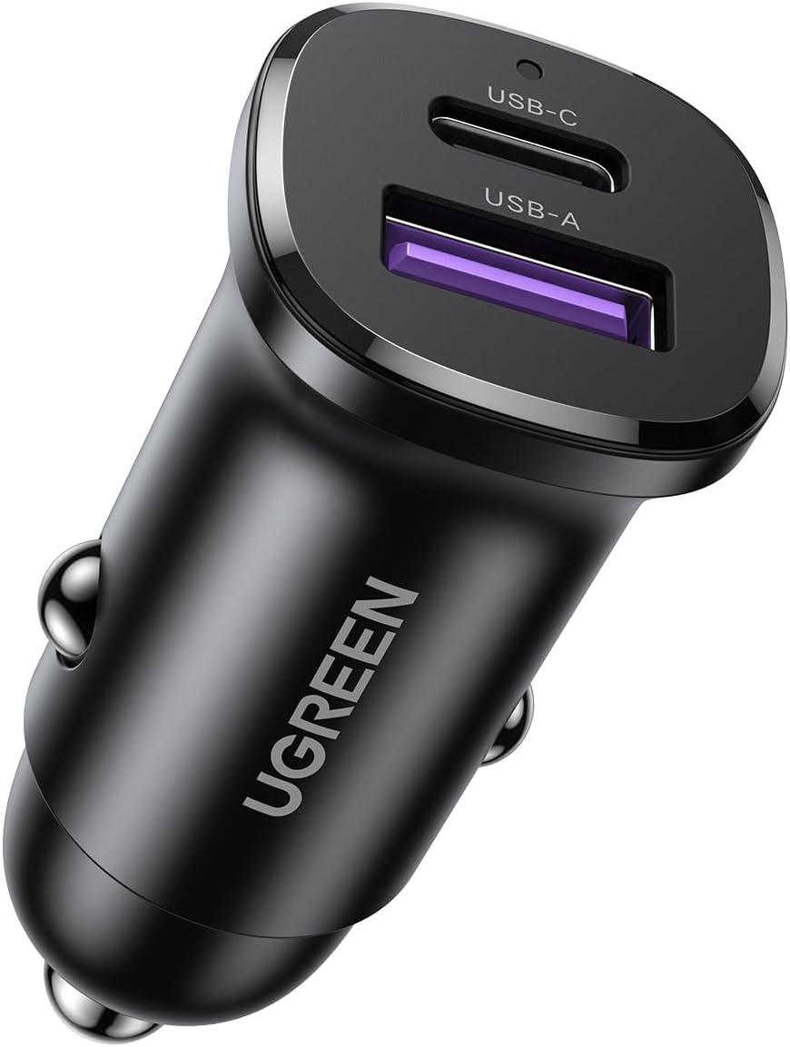 UGREEN EC305 30W CAR Charger WITH 1 USB-C /1* USB A ports