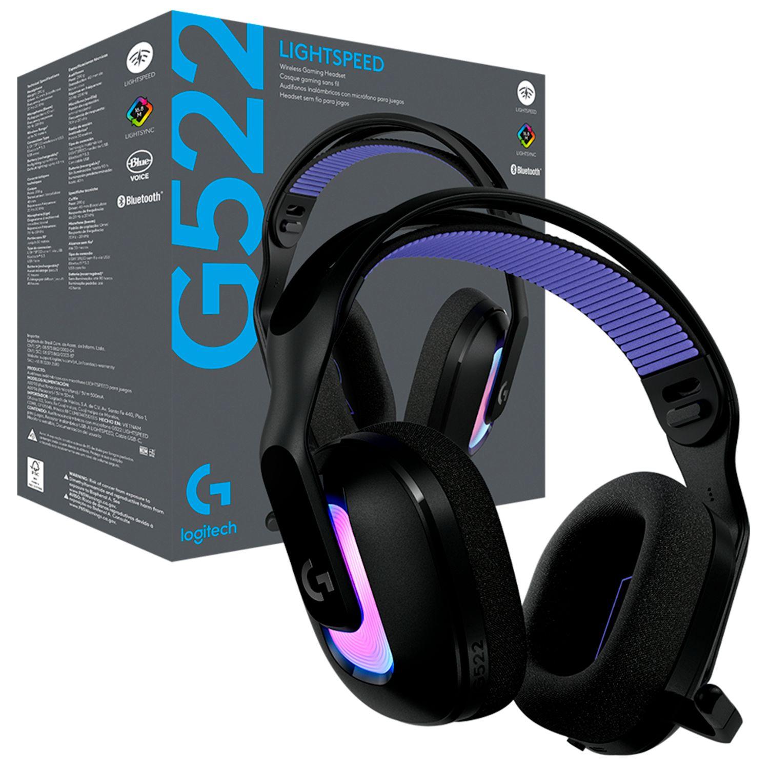 LOGITECH G522 LIGHTSPEED WIRELESS GAMING HEADSET (BLACK)